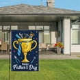 thumbnail image 3 of Father's Day Garden Flag Trophy Tool Welcome 12x18 Inch Double Sided Small Burlap for Daddy Papa Grandpa Holiday Yard Outdoor Sign Outside Home House Decoration, 3 of 5