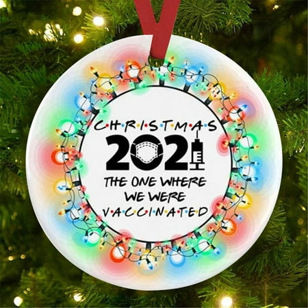 

Lacyie 2021 Merry Christmas Ornaments Gift Cute Round Christmas Tree Pendant for Decor with Decor Red Ribbon Suitable for Commemorating Christmas New Year Halloween Easter Anniversary classy