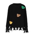 thumbnail image 3 of BangWanChi Christmas Sweater for Women 2024 Women Casual Fashion Pullover Long Sleeve Round Neck Knitted Sweater Tops, 3 of 4