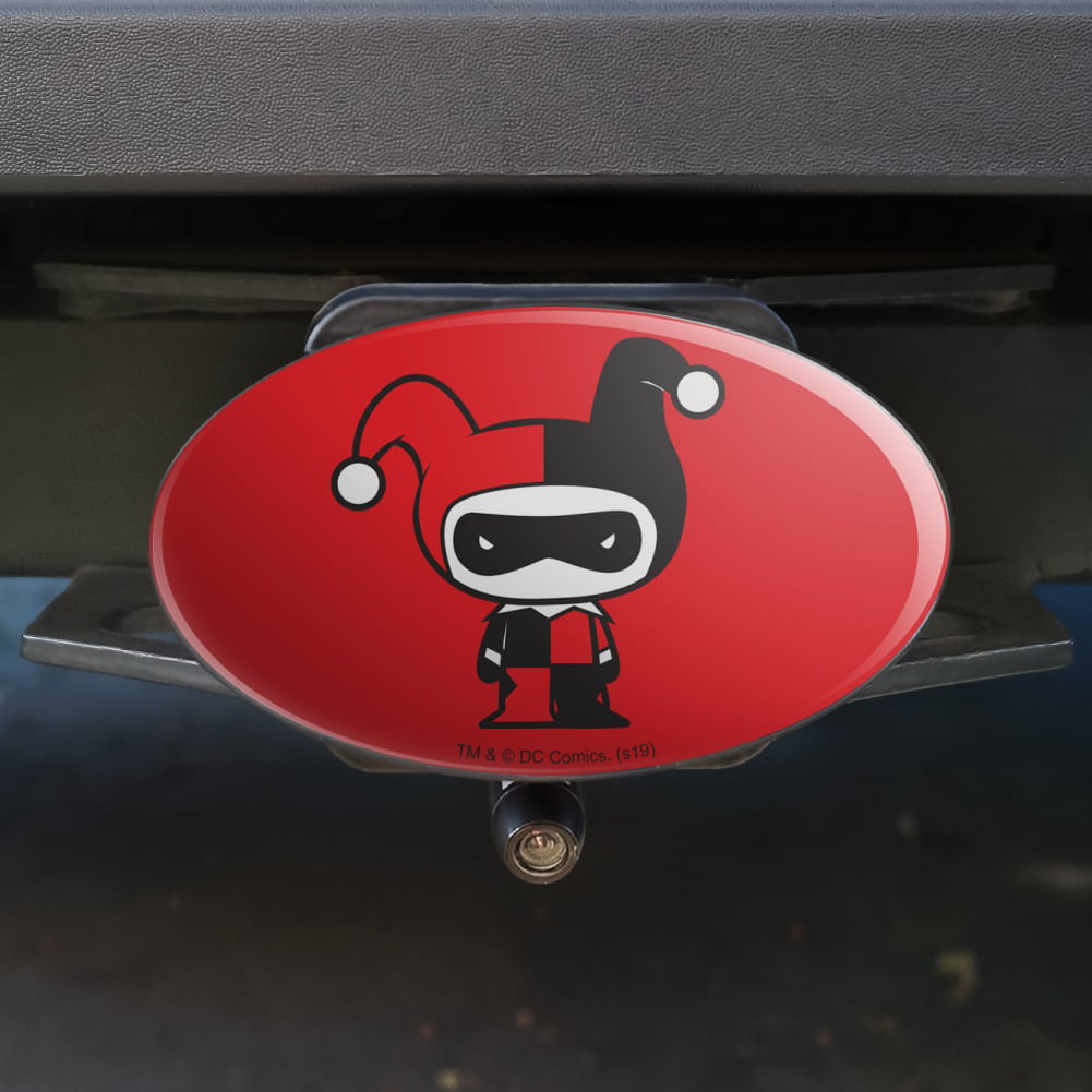 Graphics and More Harley Quinn Cute Chibi Character Oval Tow Trailer Hitch Cover Plug Insert 