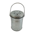 thumbnail image 4 of Cubo de basura de metal para exterior, cesto de basura, jardinera, contenedor de abono, cubo de basura para exterior con tapa para jardín, interior y, 4 of 9