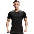 thumbnail image 1 of Sports Lycra Gym Camiseta Ajustada De Manga Corta, 1 of 8