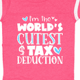thumbnail image 4 of Inktastic I'm the World's Cutest Tax Deduction Blue Hearts Boys or Girls Baby Bodysuit, 4 of 5