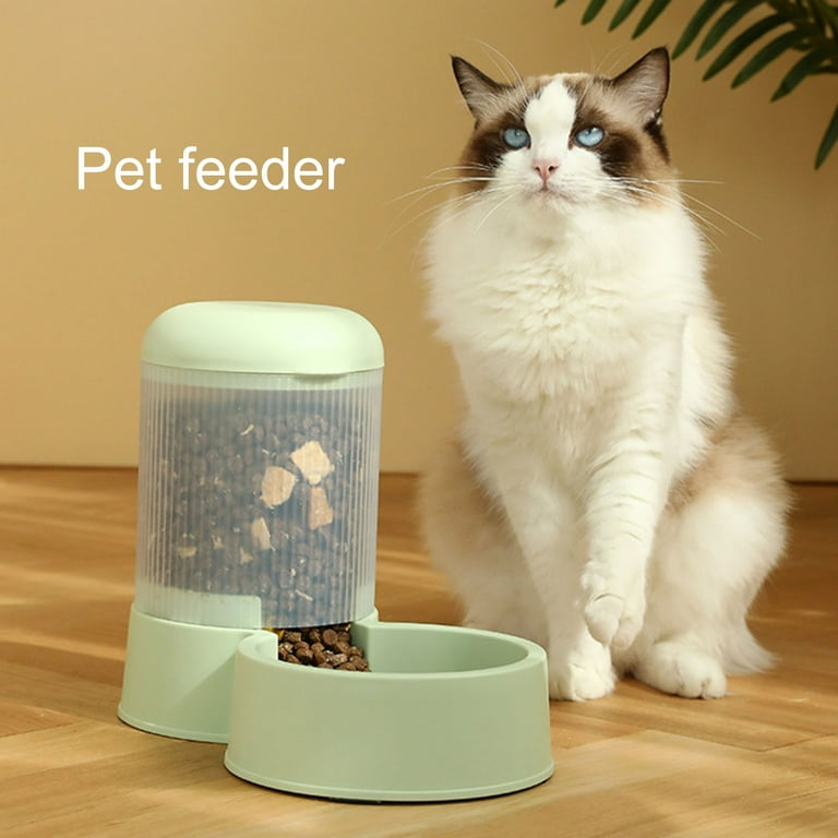 Automatic Pet Feeder Small&Medium Pets Automatic Food Feeder and Waterer  Set 3.8L, Travel Supply Feeder and Water Dispenser for Dogs Cats Pets  Animals gray