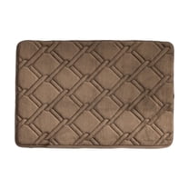 Hgallory Polyester Thick Floor Mats for Bedroom Living Room, Non-Slip Absorbent Floor Rugs for Entrance Sofa side, Simple Style Home Decor Solid Color Doormat, 16"x24", 1 Pack, Coffee, Rectangle