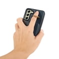 thumbnail image 6 of for Samsung Galaxy S22 Wallet Case with Card Slots, Hand Wrist Strap Rotate Ring Design, Finger Grip Ring PU Leather Magnetic Button Shockproof Purse Phone Cover for Galaxy S22, Blue, 6 of 7