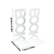 thumbnail image 3 of Juego de sujetalibros metálicos | Estantería blanca para organizador de escritorio • Soporte para archivos de oficina resistente • Decoración moderna para libros • 2 piezas • 8,19"x3,35"x2,95" •, 3 of 7