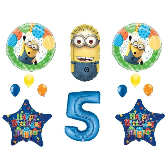 5th DESPICABLE ME MINIonS Happy Birthday PARTY Balloons Decorations Supplies