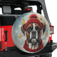 thumbnail image 3 of Lotusprinthandmade Merry Christmas Cute Boxer Spare Tire Cover Without Backup Camera Hole 6 Sizes (30 in.), 3 of 7