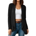 thumbnail image 2 of Sheghy Cardigan for Women Trendy Solid Long Sleeve Casual Fashion Cardigan Top Black M, 2 of 9