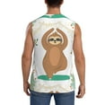 thumbnail image 4 of JUNZAN Cute Sloth In Yoga Pose Tree Men's Sleeveless T Shirts,Sleeveless Muscle Shirts,Sizes S-3XL, 4 of 8
