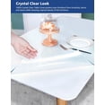 thumbnail image 5 of Protector de mesa de plástico transparente de 30 x 60 pulgadas, 1,5 mm de grosor, resistente al agua, resistente al calor, mantel de PVC transparente, protector de mesa de vinilo para mesa auxiliar, m, 5 of 5