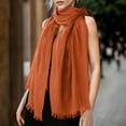 thumbnail image 2 of Womens Solid Color Cotton And Linen Scarf For All Season Beach Strip Scarf, 2 of 8
