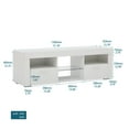 thumbnail image 5 of Modern TV Stand with LED Backlights White, 5 of 12