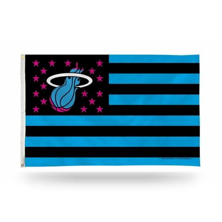 Rico Industries Miami  Basketball 3' x 5' Stars & Stripes Banner Flag  - Indoor or Outdoor Décor