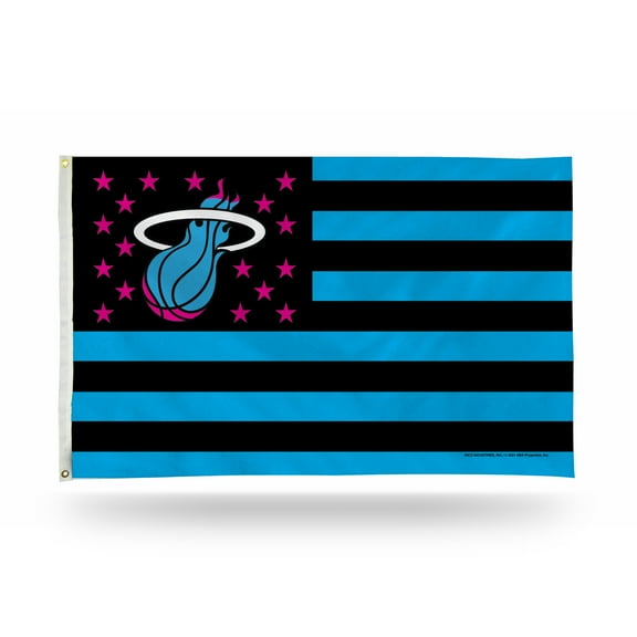 Rico Industries Miami  Basketball 3' x 5' Stars & Stripes Banner Flag  - Indoor or Outdoor Décor