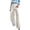 01 White, variant on Women's Chic Wrap Straight Leg Dress Pants, Solid Color High Waisted Business Casual Trousers with Pockets