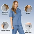 thumbnail image 4 of Women's Scrub Sets, Scrub Top and Pants (Celi Blue, Small), 4 of 7
