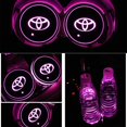 thumbnail image 3 of Paquete de 2 almohadillas LED para parachoques de coche, atmósfera de coche de montaña rusa con carga USB que cambia de 7 colores (Toyota), 3 of 5