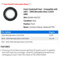 thumbnail image 2 of Front Crankshaft Seal - Compatible with 2001 - 2006 Mercedes-Benz CLK55 AMG 2002 2003 2004 2005, 2 of 2
