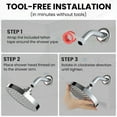 thumbnail image 4 of High Pressure Rain Shower Head, Luxury Modern Look, The Perfect Adjustable Replacement For Your Bathroom Showerhead, Comfortable Shower Experience Even at Low Water Flow (6 Inch), 4 of 5
