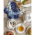 thumbnail image 7 of Blue Palm Leaves Hand Towels Set,Waffle Weave Kitchen Towels 3 Pieces,Farmhouse Summer Beige Tropical Plants Microfiber Hair Face Bath Tea Towel Absorbent Cleaning Dish Cloths,15.7"x23.6", 7 of 7