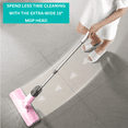 thumbnail image 2 of True & Tidy Spray Mop with 15 Inch, 360 Swivel Mop Head, Refillable Cleaner Bottle & Reusable Microfiber Pad, Pink, 2 of 7