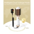 thumbnail image 2 of Plavogue Cepillo secador de doble voltaje para viajes europeos, cepillo de aire caliente de 110 V-240 V con voluminizador, iónico negativo antiencrespamiento, cepillo de peinado con revestimiento cerá, 2 of 5