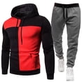 thumbnail image 4 of Mens Hoodie Sweatsuits 2 Piece Casual Activewear, Men's Tracksuits Outfit Long Sleeve Sweatsuit with Pockets Cropped Sweatshirt and Sweatpants (XXL,Black), 4 of 4