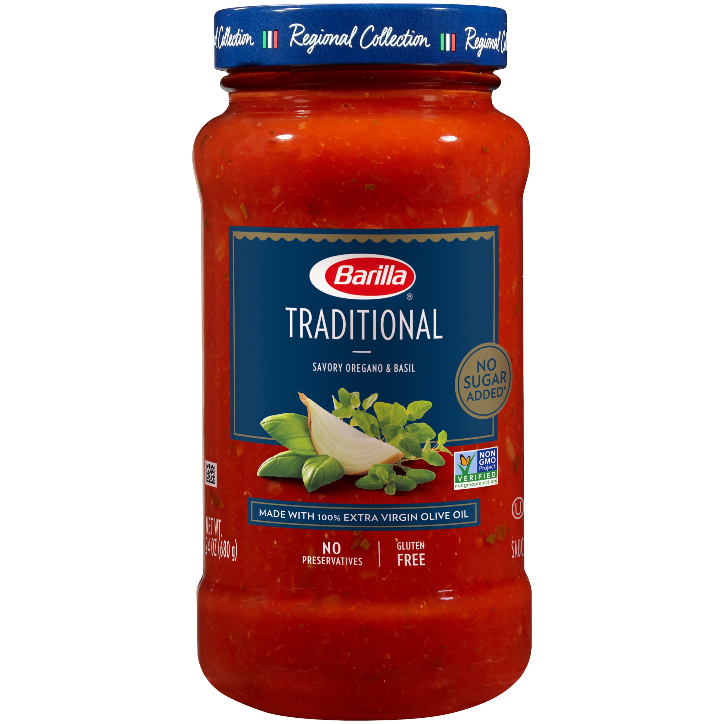 Barilla® Traditional Savory Oregano & Basil Pasta Sauce 24 oz. Jar