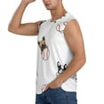 thumbnail image 3 of Kdxio Bbaseball Dog for Men's Muscle T-shirt,Sleeveless for Workout Running Athletic Gym Lounge Casual, 3 of 7