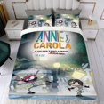 thumbnail image 4 of Annie y Carola Conjunto de sábanas temático, trío de piezas, cómodo y amigable con la piel, diseño único, regalo de decoración para el hogar para familiares, amigos y fans,173cm *218cm, 4 of 6