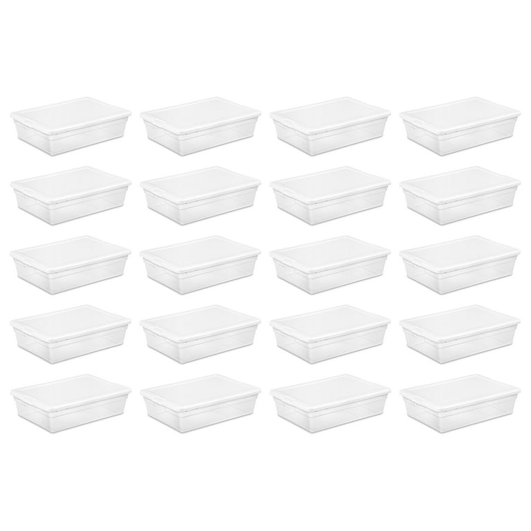 Sterilite 28 Quart Clear Plastic Stacking Storage Container Box w/Lid, 20  Pack, 20pk - Harris Teeter