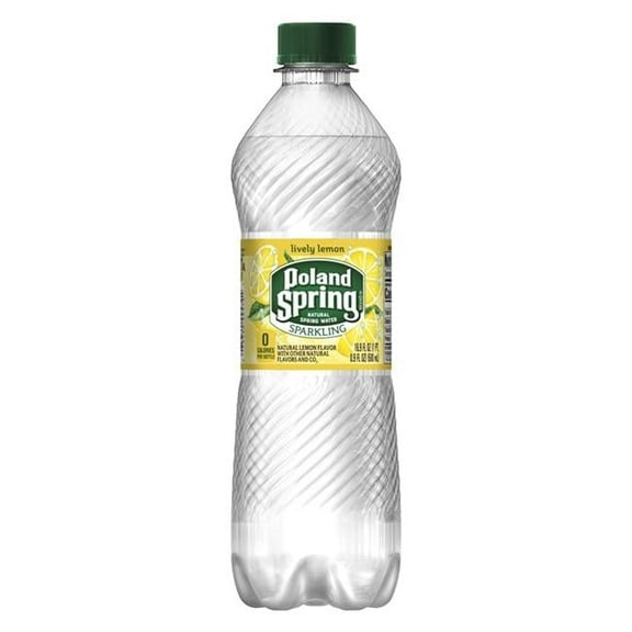 Nestle Waters 16.9 oz Poland Spring Lemon Sparkling Spring Water - Pack of 24
