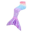 thumbnail image 3 of RUTAYY Colorful Fish Tail Swimsuit Kids Realistic Swimming Monofin Included Bikini Set With High Waisted Bottoms And Top Beach Vacation Hawaii Swimwear Beachwear, 5-6 Years, 3 of 5