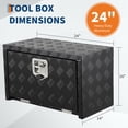 thumbnail image 3 of QinaQin Heavy Duty Waterproof Aluminum Underbody Tool Box with T-Handle Single Lock, Rust-Proof Storage Chest for Pickup, Trailer and RV, 3 of 8