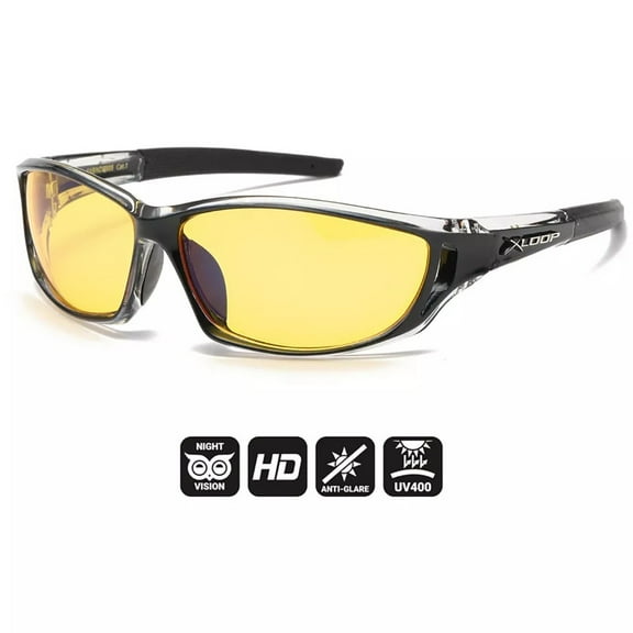Sport Wrap Hd Night Day Driving Vision Sunglasses Yellow High-Definition Glasses