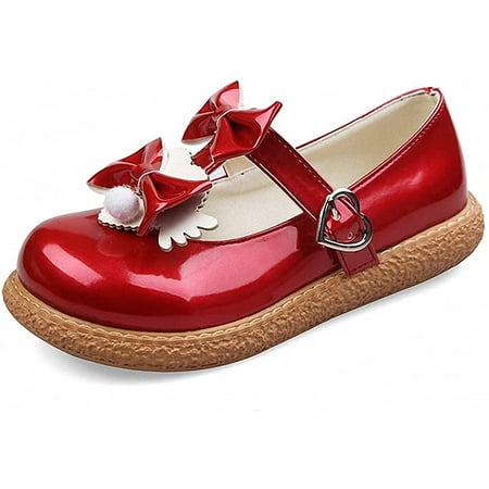 

Women Lolita Shoes Heel Mary Jane Lace Pumps with Bow Kawaii Cute Cosplay Wedge Boots Cross Strap Block Heel Sweet Style