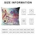 thumbnail image 5 of Patifu Music Notes Throw Pillow Cover for Kids,Musical Theme Pillow Cover Tie Dye Rhythm Pattern Cushion Cover,Colorful Melody Note Decorative Accent Pillow Case 24x24in, 5 of 5