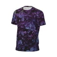 thumbnail image 6 of Wukai Lilac Print Men's Short-Sleeved Mesh T-Shirt,Quick-Dry Short Sleeve Workout T-Shirt-6X-Large, 6 of 8