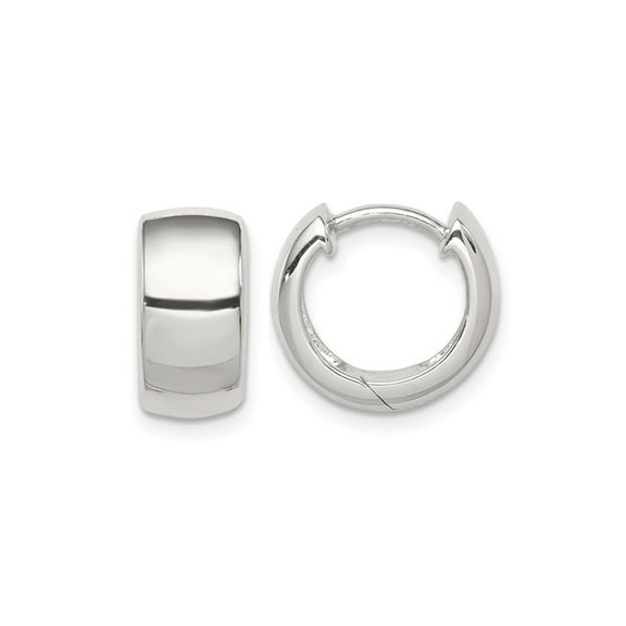 Gem & Harmony Sterling Silver Hinged Hoop Earrings for Women