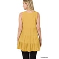 thumbnail image 2 of TheLovely Women & Plus Summer Casual Sleeveless Tiered Ruffle Tunic Peplum Tank Top, 2 of 4