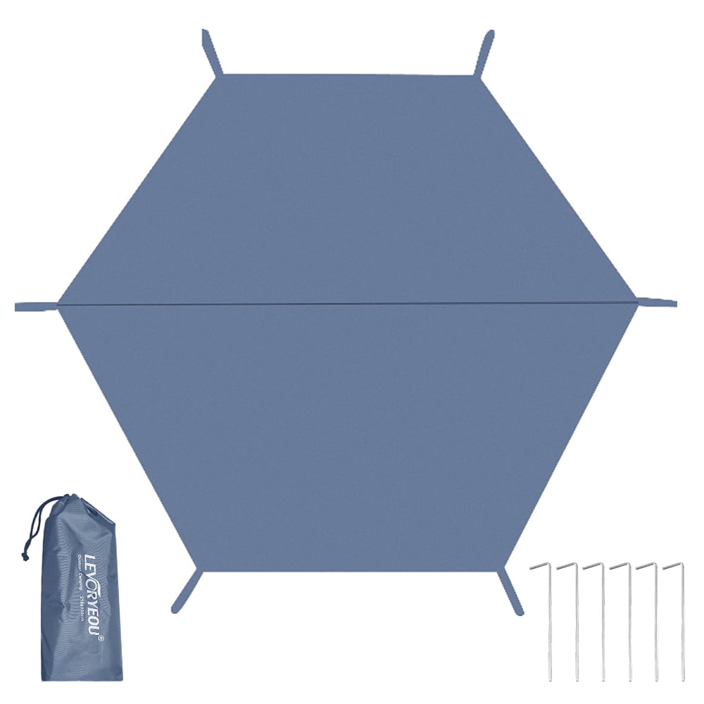 LEVORYEOU Waterproof Tearresistant Tent Tarp Thicken Picnic Tarp Tent