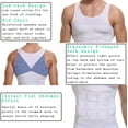 thumbnail image 5 of VASLANDA Mens Slim Body Shaper Vests Shirt Abs Abdomen Slimming Shirt Tummy Waist Vest, 5 of 6