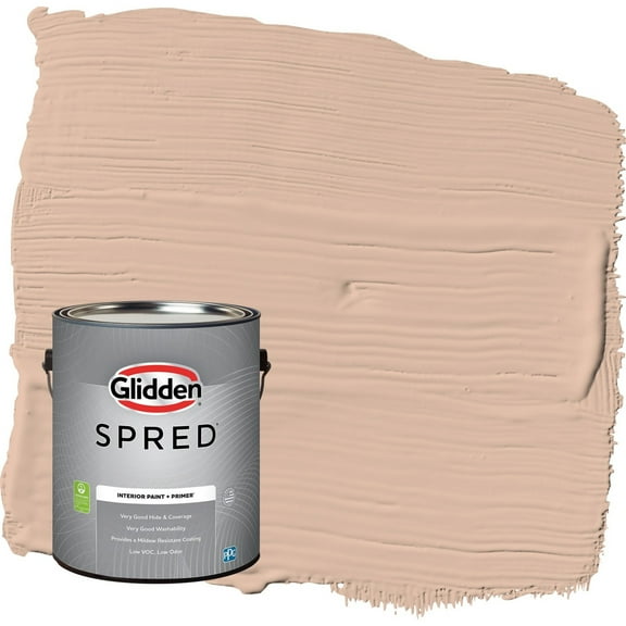 Glidden Spred Cinnamon Ice / Orange Flat Interior Paint with Primer, 1 Gallon