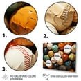 thumbnail image 3 of Designart "Baseball composition I" Sports Floater Framed Wall Art Print, 3 of 7