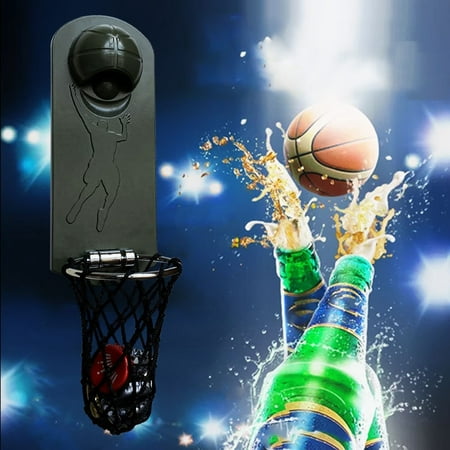 

Iron Multifunction Opener with Magnetic Basketball Opener Cap Catcher-Dark Green