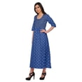 thumbnail image 2 of Moomaya Robes Tuniques pour Femmes Manches 3/4 Imprimées Kurti Tenue d'Été, 2 of 5