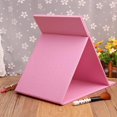 thumbnail image 4 of Portable Folding Vanity Mirror,Desktop Folding Mirror with Adjustable PU Leather Stand-Pink, 4 of 5