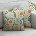thumbnail image 3 of Nawypu  Kaleidoscope Throw Pillow Cover Orange and Turquoise Circles and Dots Ethnic Style Pattern Decorative Square Pillow Case for Home Bedroom Living Room Cushion Cover, 3 of 5